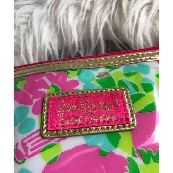 Lilly pulitzer estee lauder plastic Makeup Bag - Picture 2 of 8